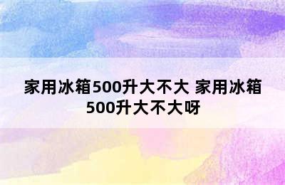 家用冰箱500升大不大 家用冰箱500升大不大呀